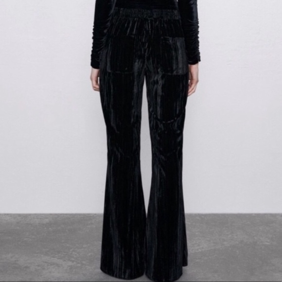 ♥️🇺🇸HP🇺🇸♥️ 𝗡𝗪𝗧 𝗭𝗮𝗿𝗮 •  Wide Leg Velvet Trousers - Picture 4 of 12